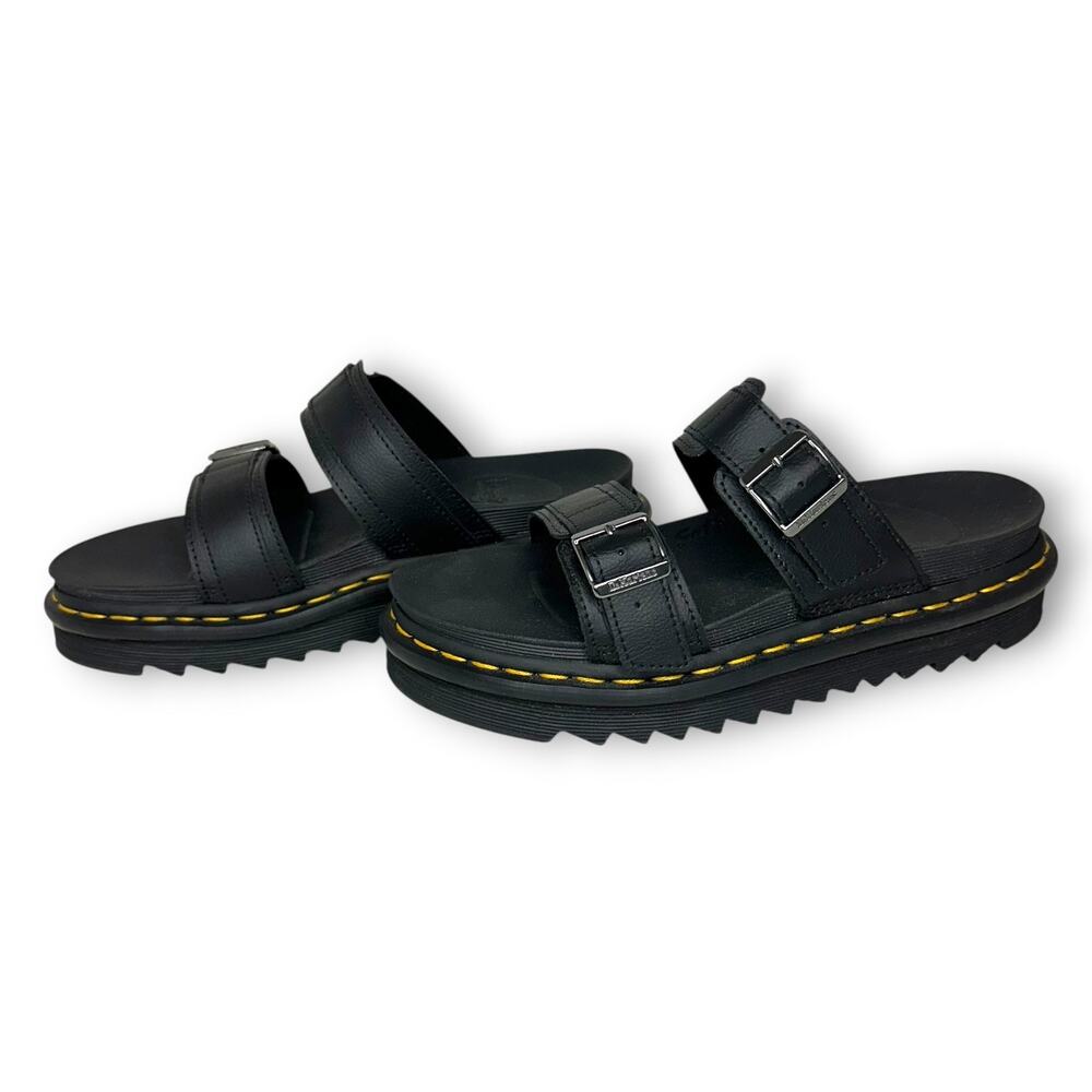 Dr. Martens Myles Slide Sandal Size Women’s US 9 Black Platform Two Strap 570036 - Picture 8 of 11